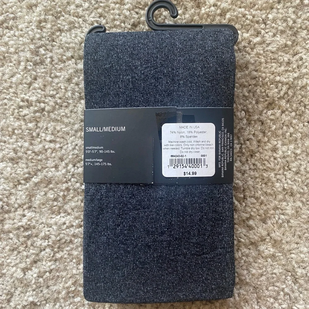 NWT Women’s Banana Republic Dark Gray Tights - size S/M